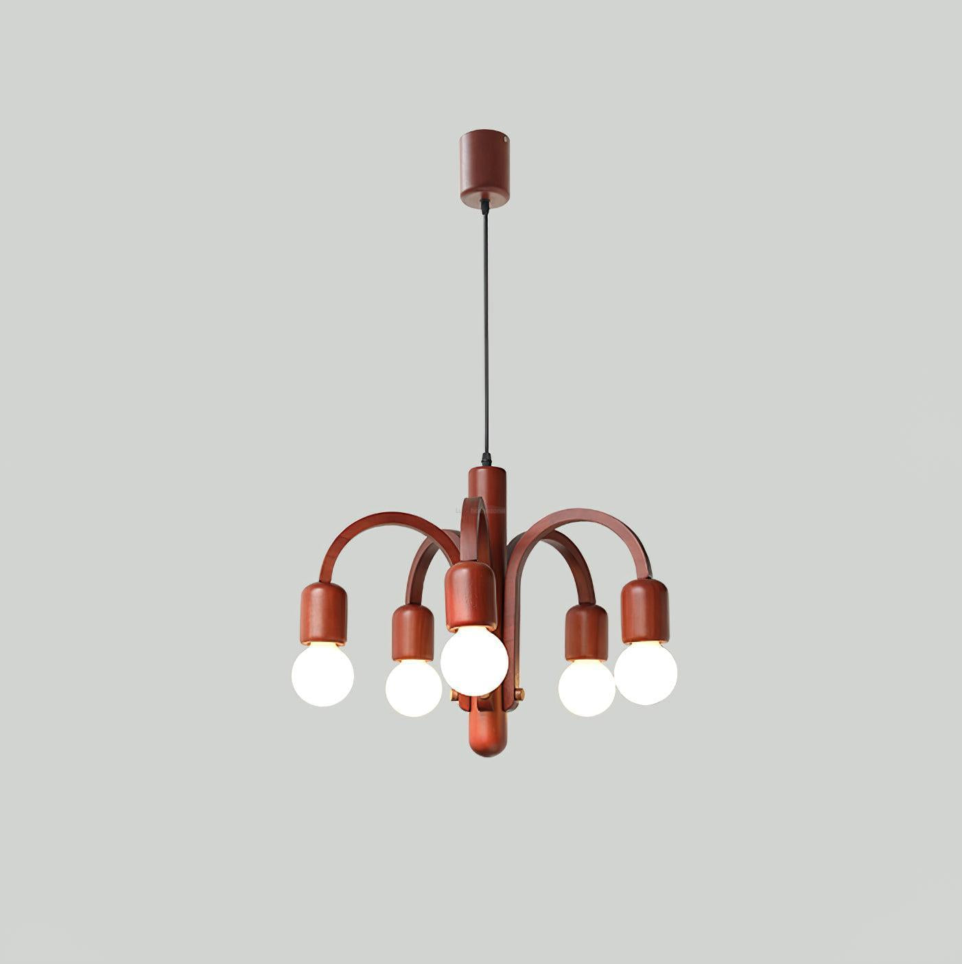 Candela Teak Chandelier Φ 19.6″