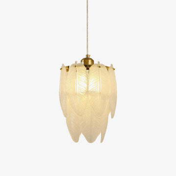 Glass Feather Pendant Light ∅ 7.1″