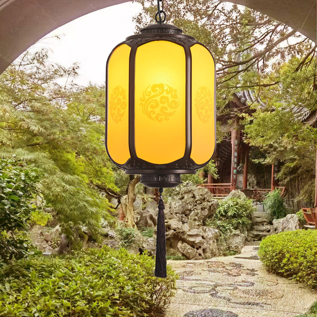 Antique Lantern Pendant Light ∅ 7.9″