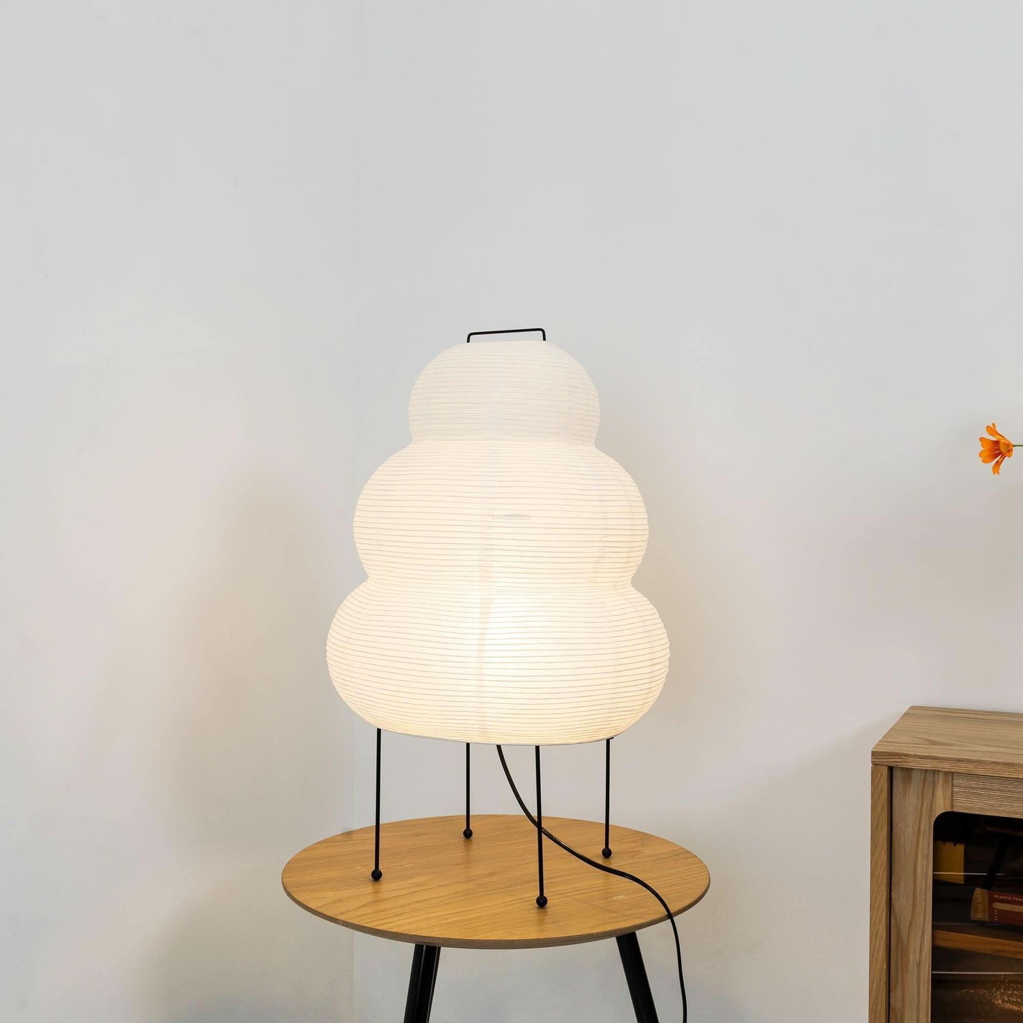 Akari Paper Round Table Lamp - Luxehomezone