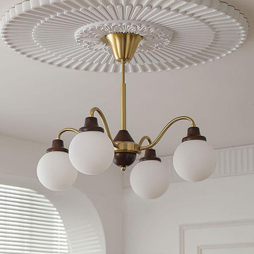 Solid Wood Magic Bean Chandelier with 4/6/8 heads