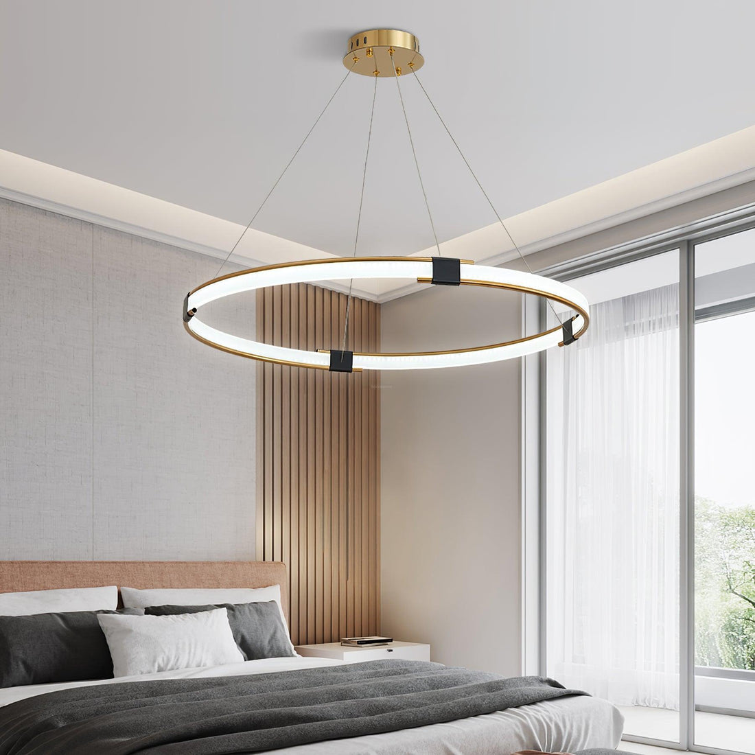 Gold Round Ring Chandelier