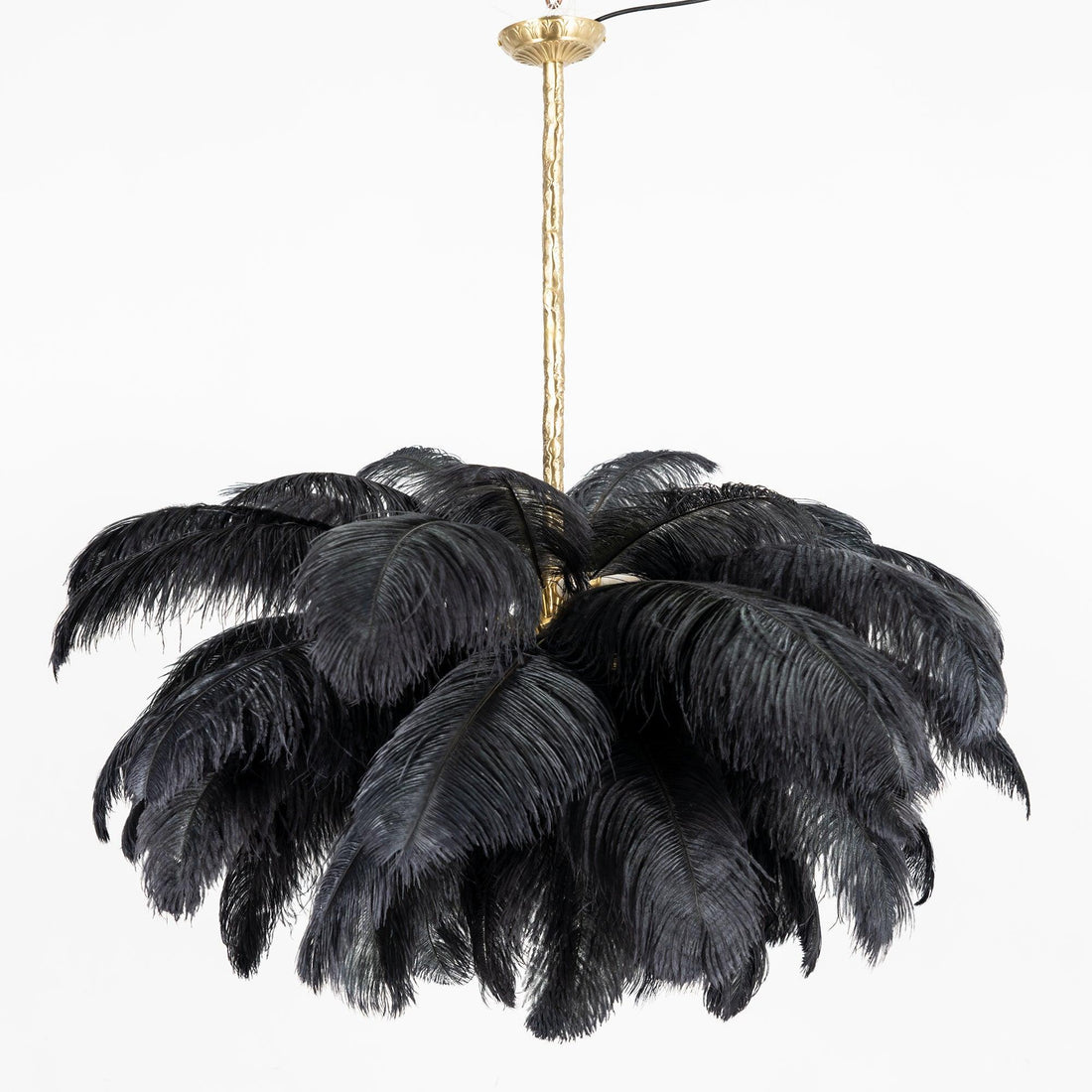 Ostrich Feather Chandelier ∅ 43.3″