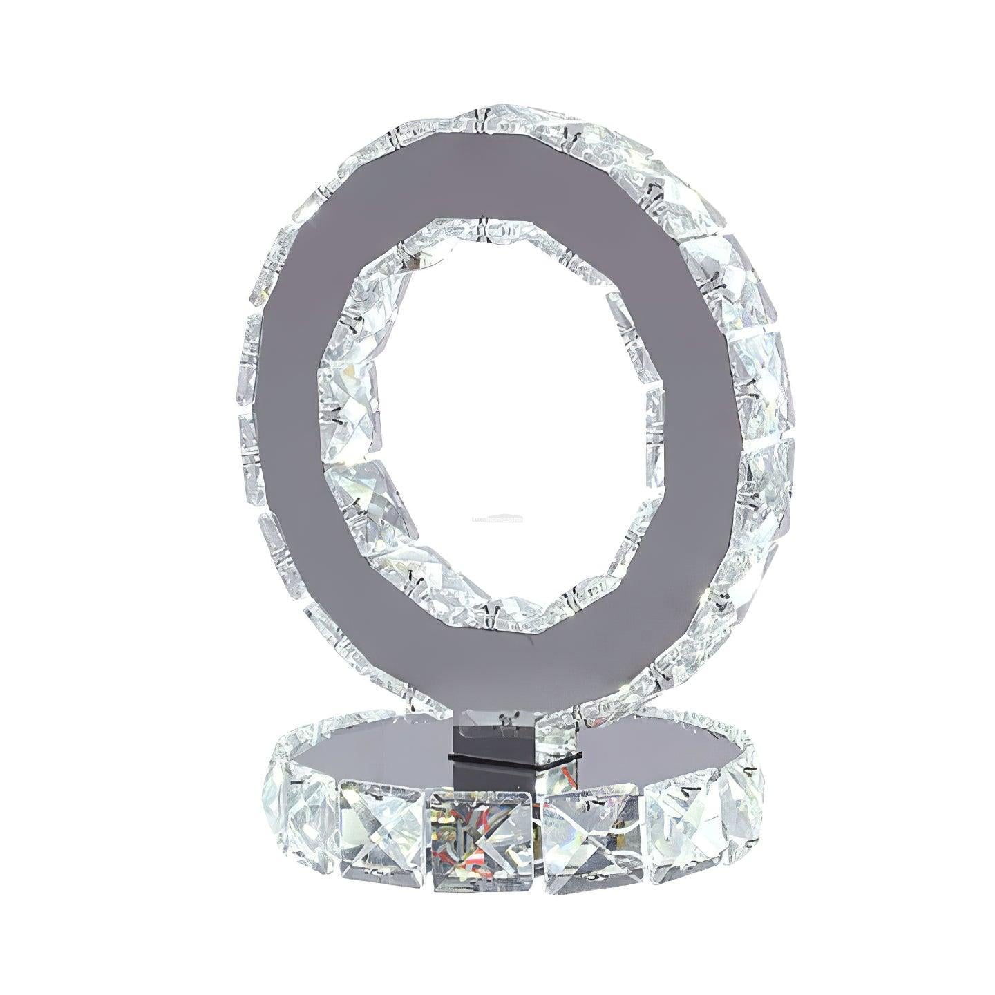 Crystal Rings Table Lamp ∅ 8.3″