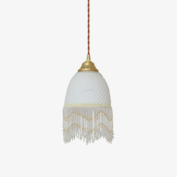 Mesh Tassel Glass Pendant ∅ 5.9″