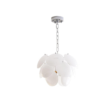 Luminous Petal Glass Round Chandelier