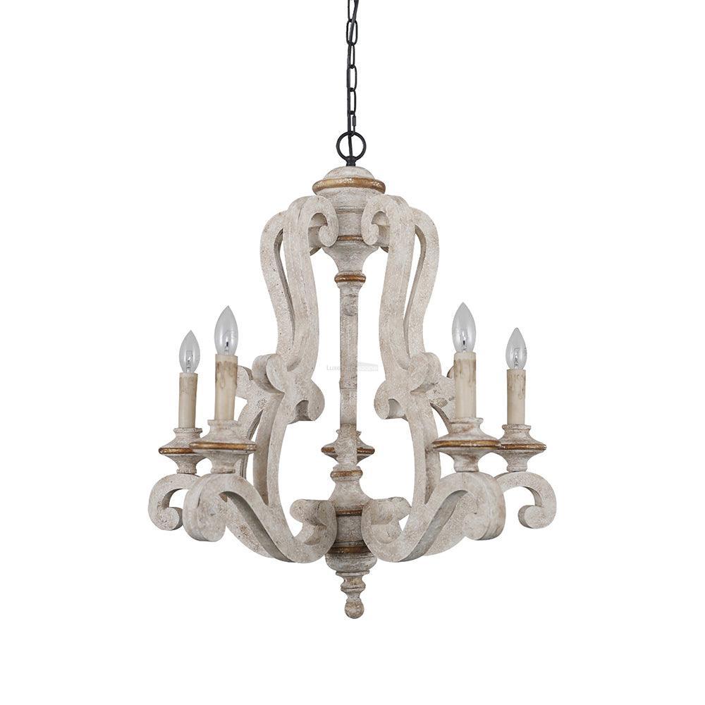 Parrotuncle Wooden Candle Chandelier Φ 23.6″