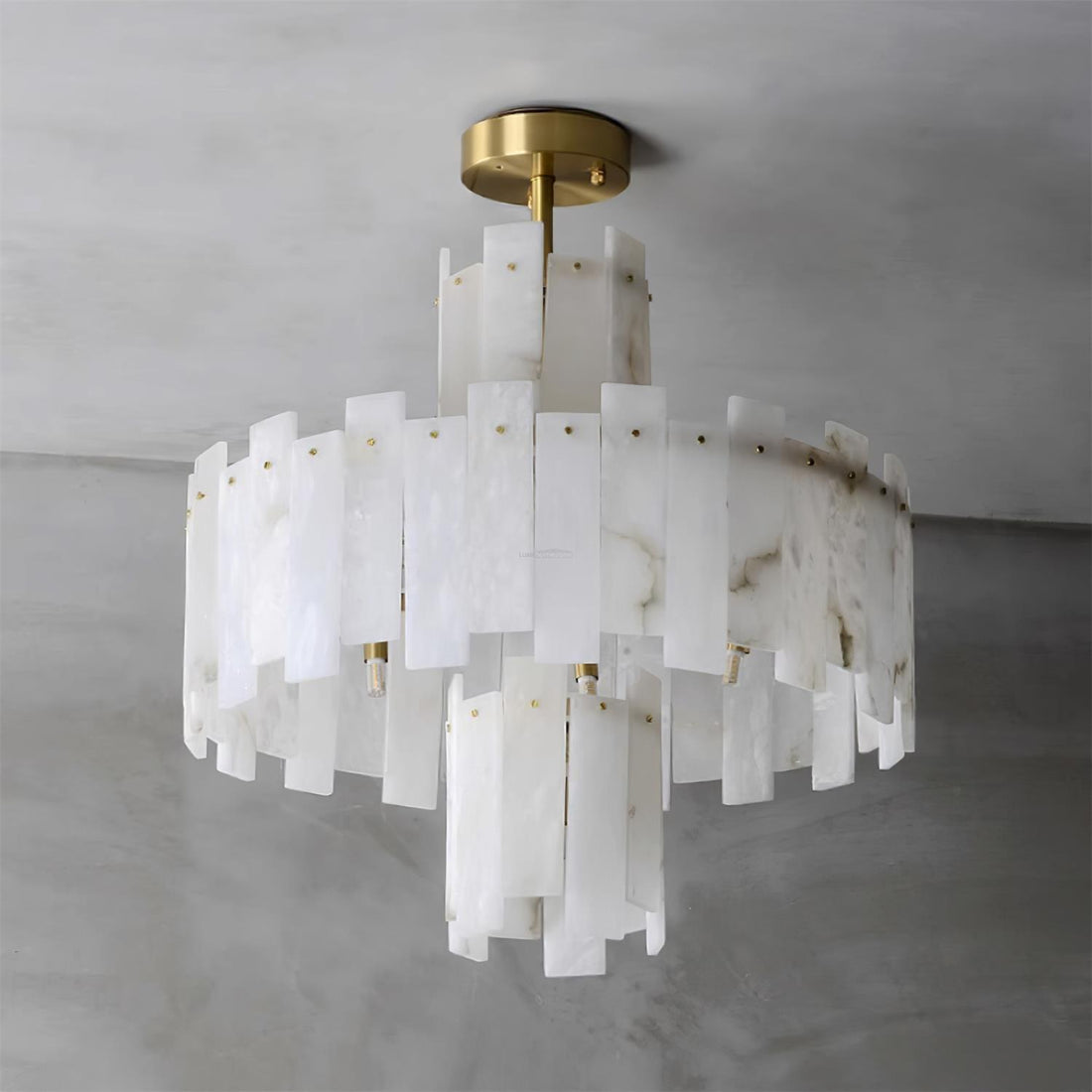 Regina Alabaster Round Chandelier