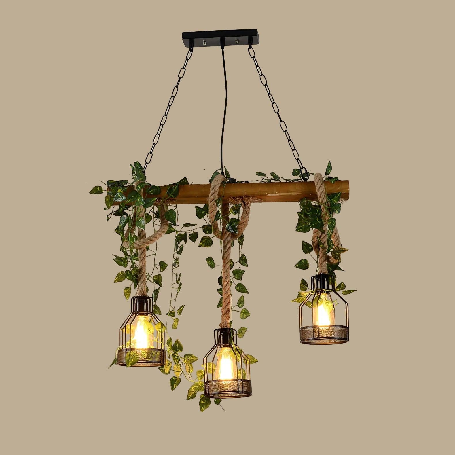 Rustic Wooden Chandelier with 3/5/8 heads