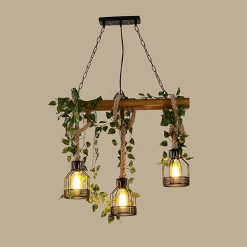 Rustic Wooden Chandelier with 3/5/8 heads