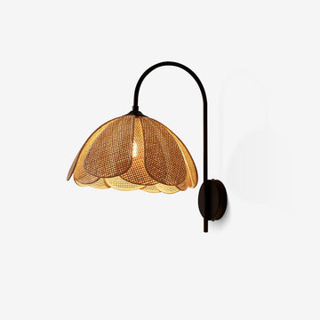 Rattan Petal Wall Sconce