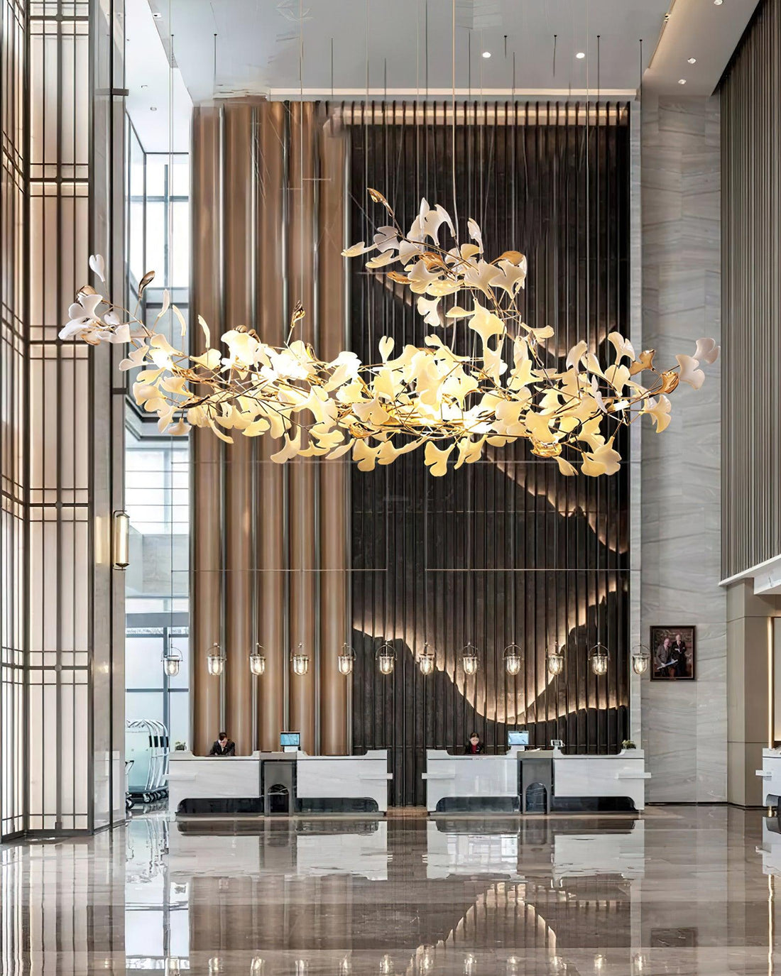 Ginkgo Cloud Chandelier with 2 models