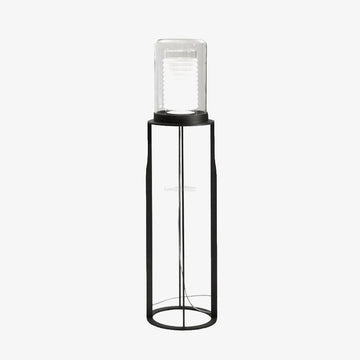 Lampadaire en verre à double cylindre ∅ 12,6″ 