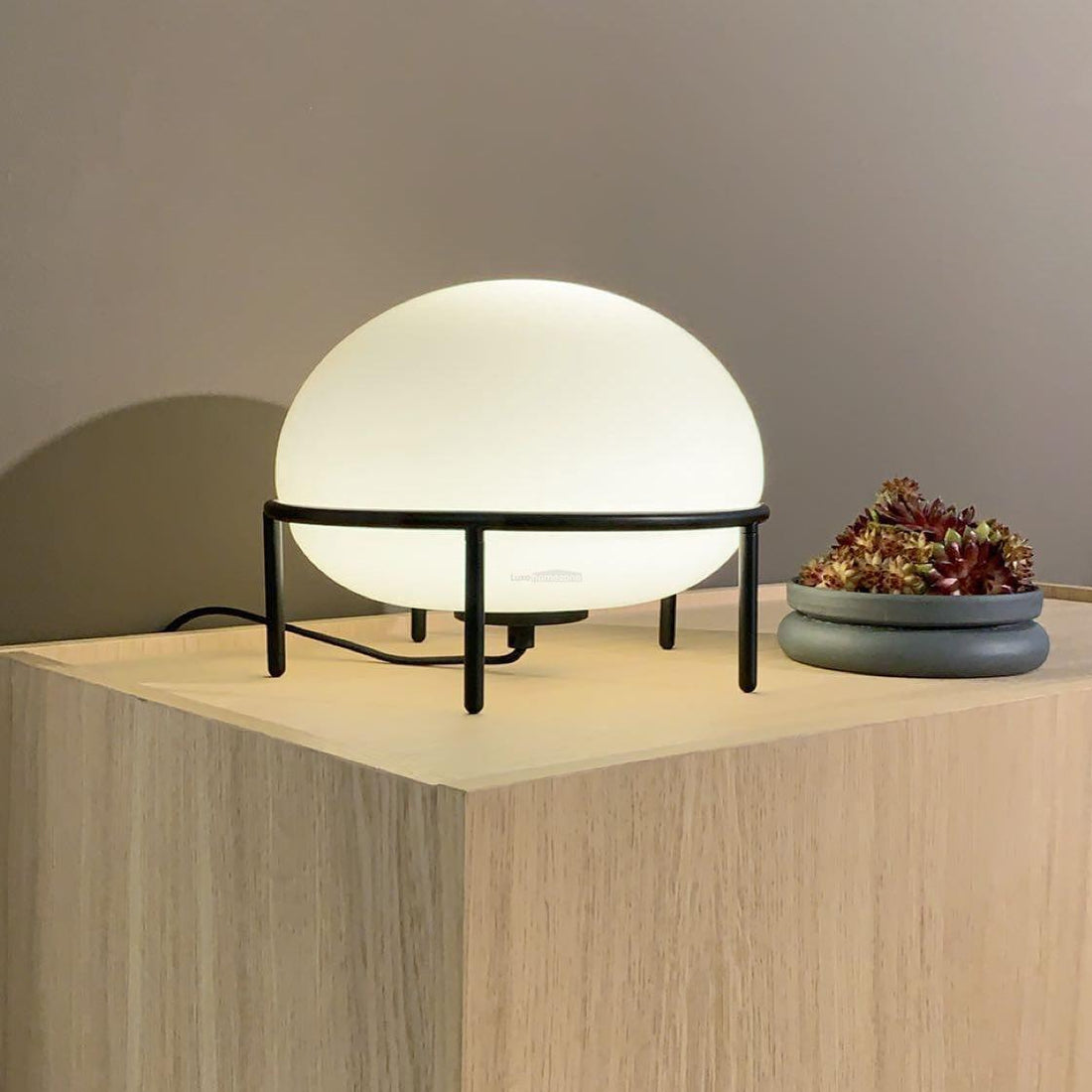 Lampe de table à pompe ∅ 12″