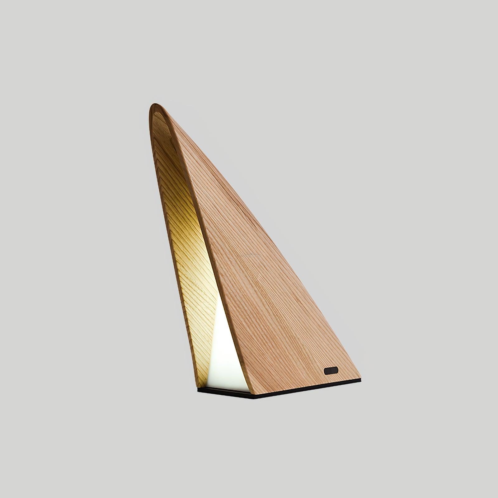 Lampe de table triangulaire à batterie intégrée L 9.4″ 