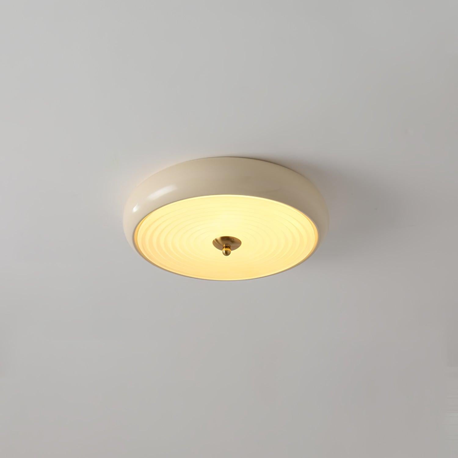 Ripple Cream Round Ceiling Lamp