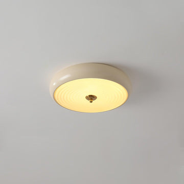 Ripple Cream Round Ceiling Lamp