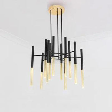 Metal Tubular Chandelier with 12/16/20/24 heads