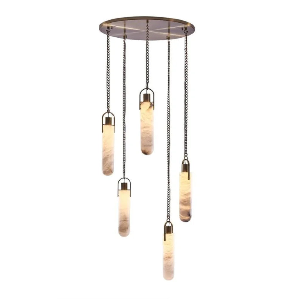 Ivan Modern Alabaster Flint Additions Multi Light Chandelier