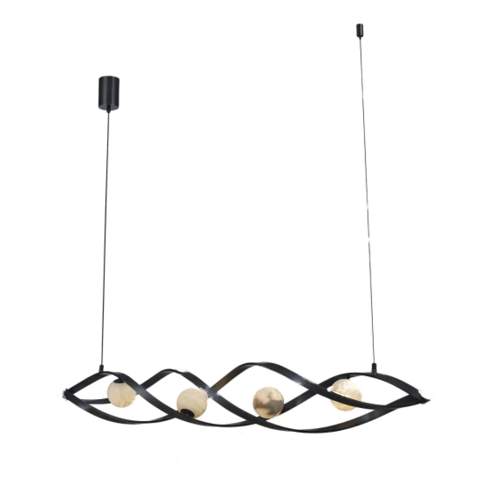 Spiral Alabaster Modern Chandelier